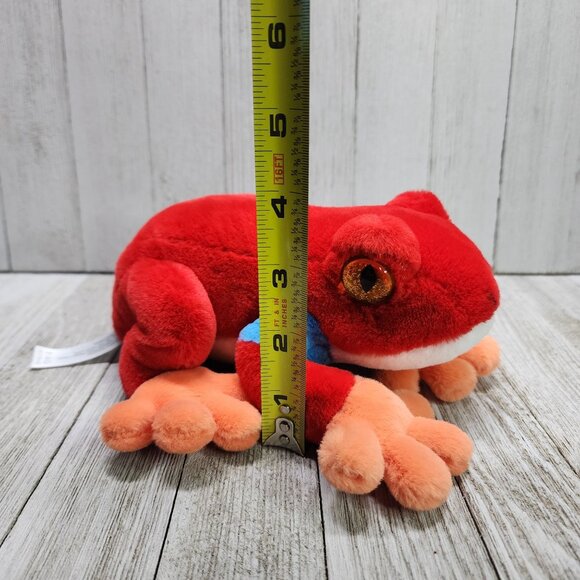 FAO Schwarz Sparklers Frog Plush Red 8'' Stuffed Animal Toy - Picture 9 of 9